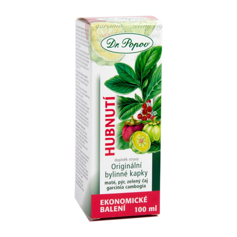 Hubnutí, originální bylinné kapky, 100 ml Dr. Popov