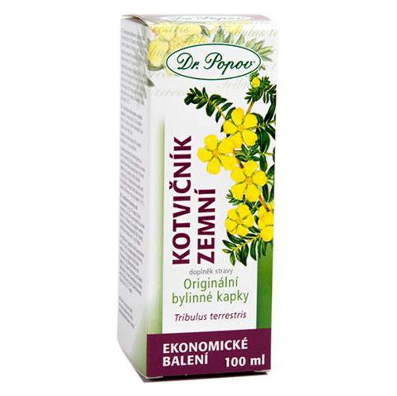 Kotvičník zemní, originální bylinné kapky, 100 ml Dr. Popov