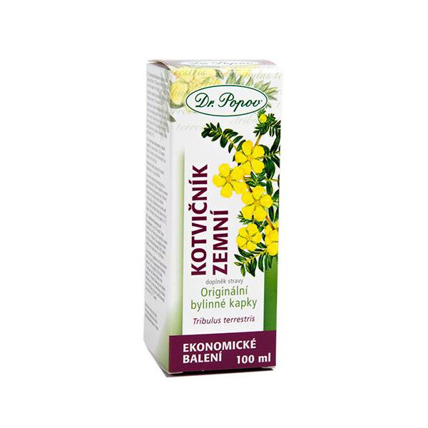 Kotvičník zemní, originální bylinné kapky, 100 ml Dr. Popov