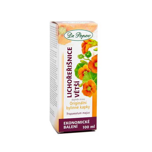 Lichořeřišnice větší, originální bylinné kapky, 100 ml Dr. Popov