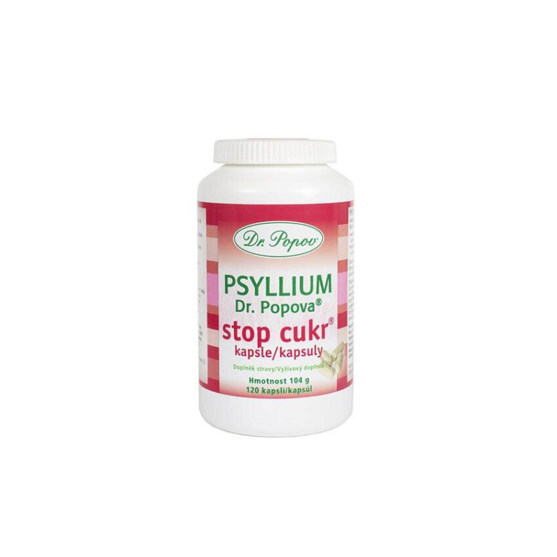 Psyllium Dr. Popova STOP CUKR kapsle, 120 ks Dr. Popov