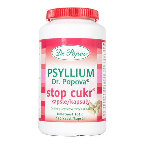 Psyllium Dr. Popova STOP CUKR kapsle, 120 ks Dr. Popov