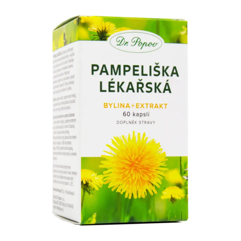 Pampeliška lékařská , 60 kapslí Dr. Popov