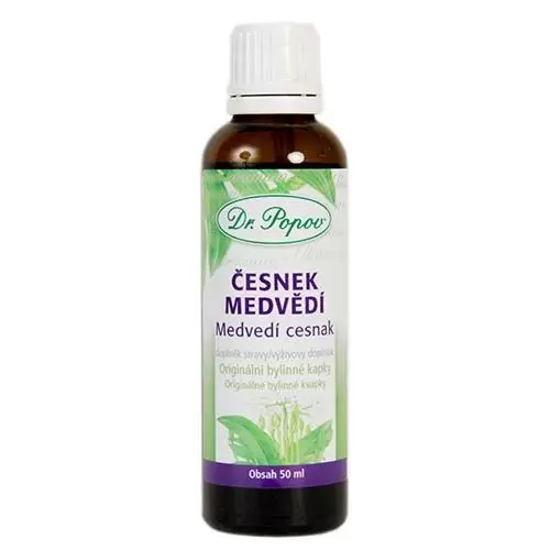 Česnek medvědí, originální bylinné kapky, 50 ml Dr. Popov