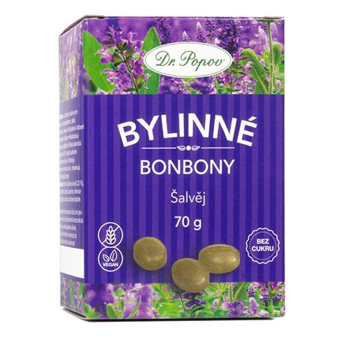 Dr. Popov Bonbony Šalvěj, 70 g