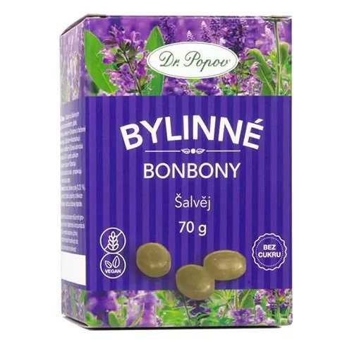 Dr. Popov Bonbony Šalvěj, 70 g