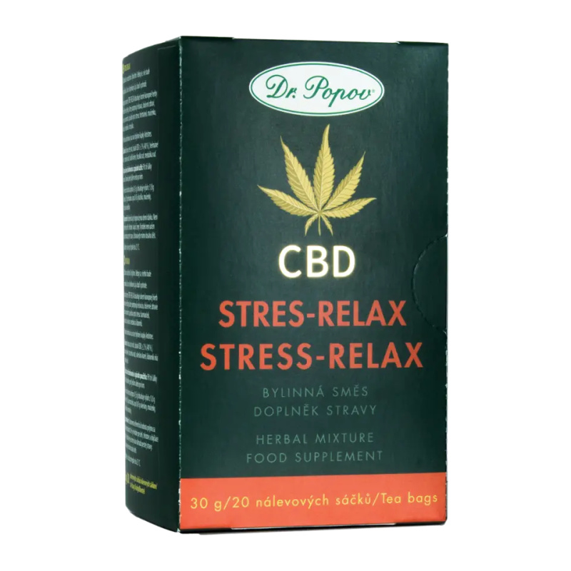 Dr. Popov Konopný čaj s CBD Stres-relax 30 g