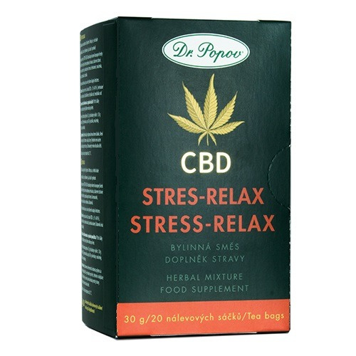 Dr. Popov Konopný čaj s CBD Stres-relax 30 g