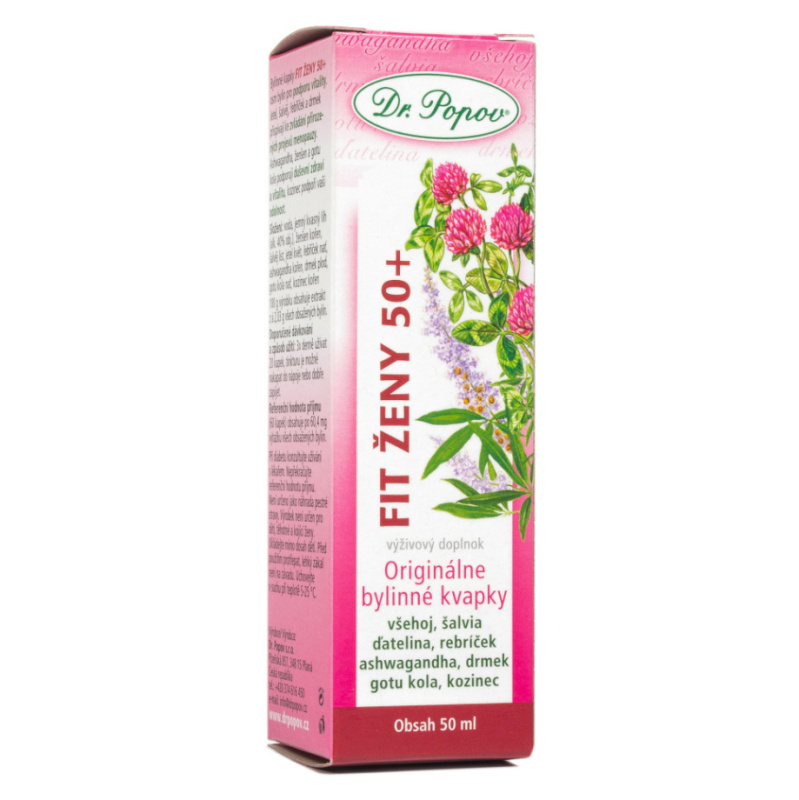 Fit ženy 50+, originální bylinné kapky, 50 ml Dr. Popov