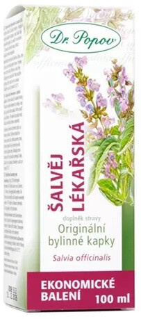Dr. Popov Šalvěj lékařská bylinné kapky 100 ml