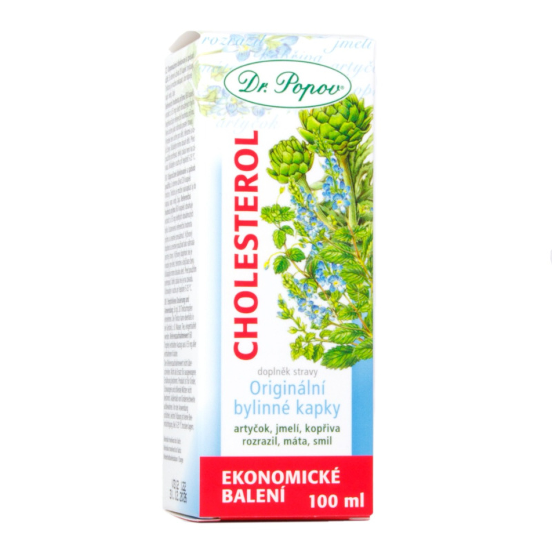 Dr. Popov Bylinné kapky Cholesterol, 100 ml