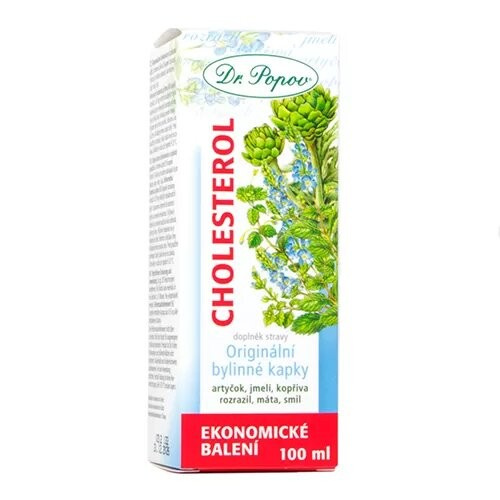 Dr. Popov Bylinné kapky Cholesterol, 100 ml