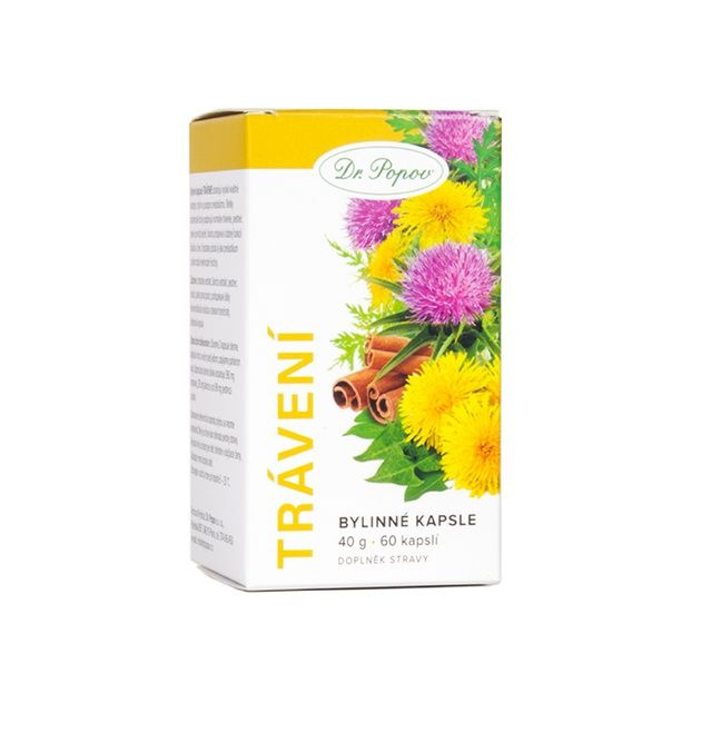 DR.POPOV Bylinné kapsle Trávení 60 kapslí