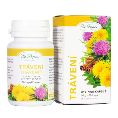 DR.POPOV Bylinné kapsle Trávení 60 kapslí