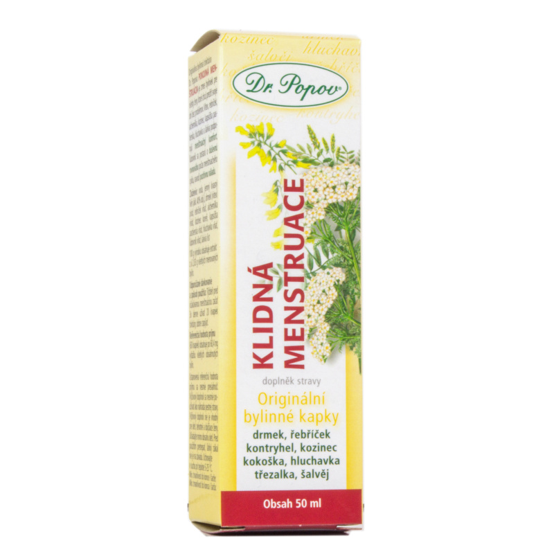 DR.POPOV Klidná menstruace originální bylinné kapky 50 ml