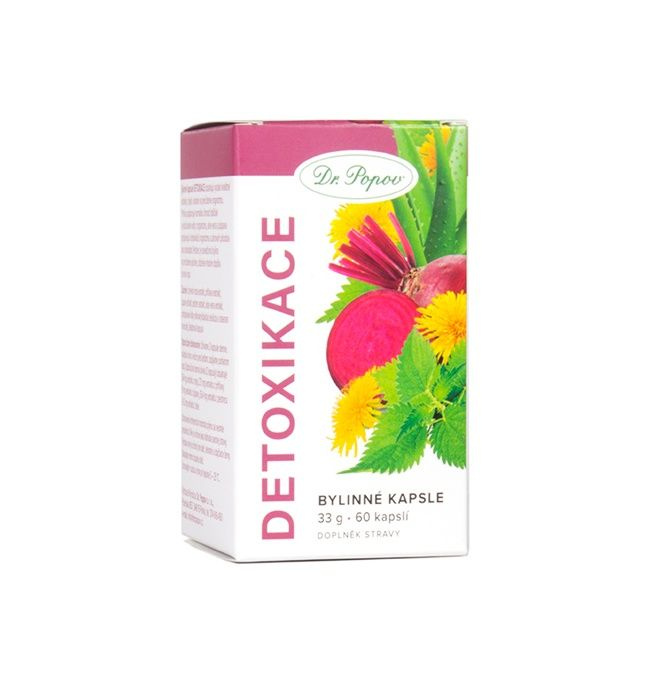 DR.POPOV Bylinné kapsle Detoxikace 60 kapslí