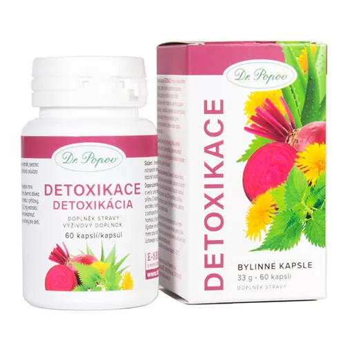 DR.POPOV Bylinné kapsle Detoxikace 60 kapslí