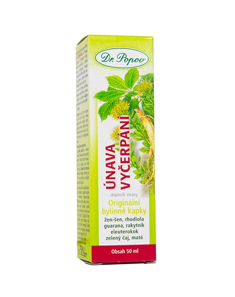 DR.POPOV Únava a vyčerpání originální bylinné kapky 50 ml