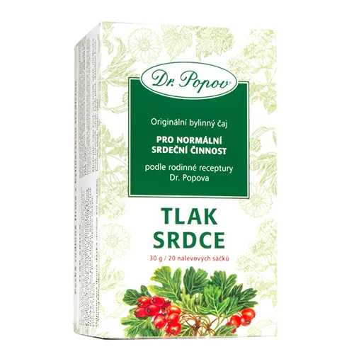 DR. POPOV Čaj tlak srdce 20 nálevových sáčků