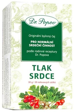 DR. POPOV Čaj tlak srdce 20 nálevových sáčků