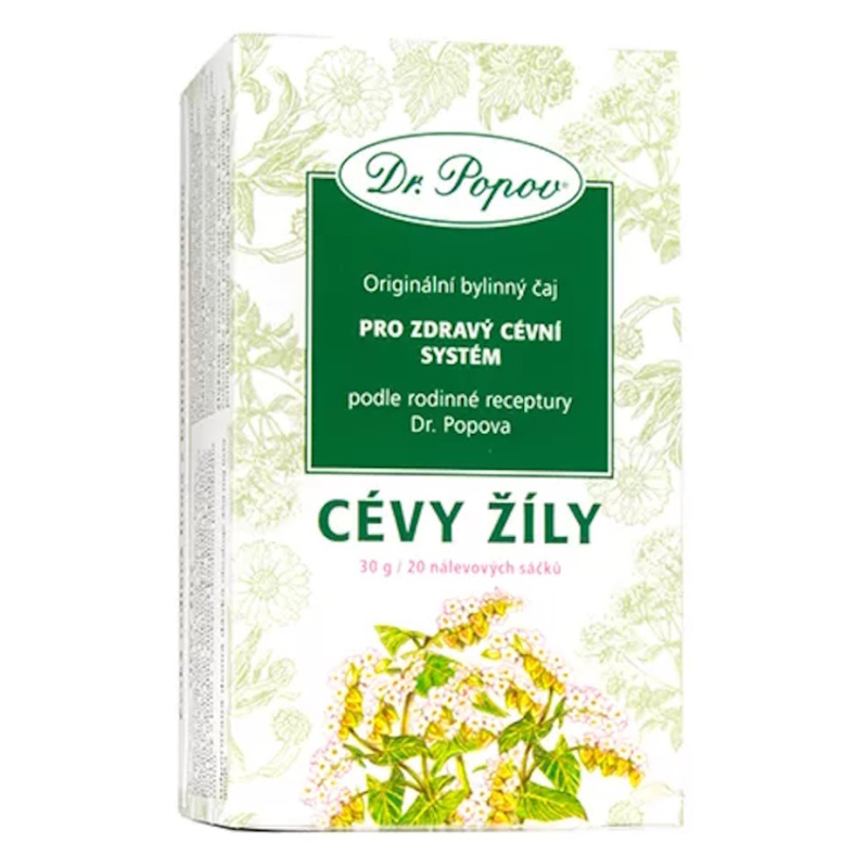 Dr. Popov Cévy žíly, porcovaný čaj, 30 g Varianta: Porcovaný (30g)