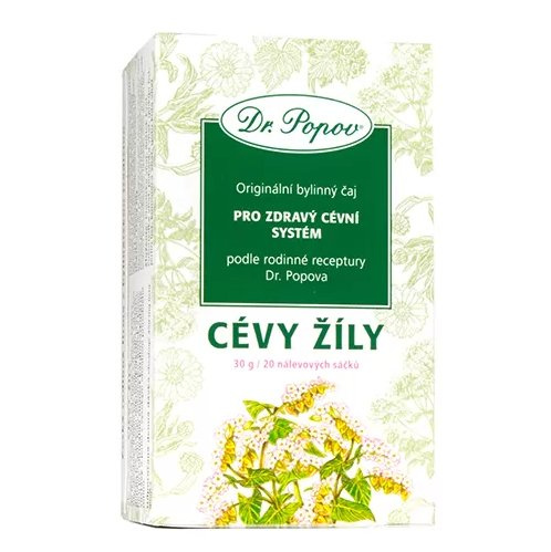 Dr. Popov Cévy žíly, porcovaný čaj, 30 g Varianta: Porcovaný (30g)