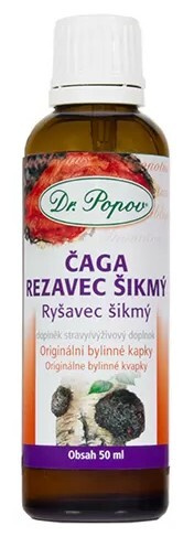 DR.POPOV Čaga rezavec šikmý bylinné kapky 50 ml
