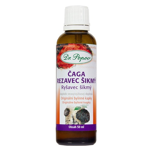 DR.POPOV Čaga rezavec šikmý bylinné kapky 50 ml