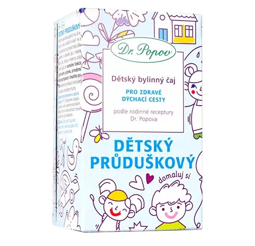 DR. POPOV Dětský bylinný.čaj průduškový 20 x 1,5 g