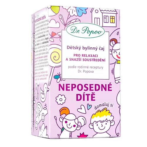 DR. POPOV Dětský bylinný čaj neposedné dítě 20 x 1.5 g