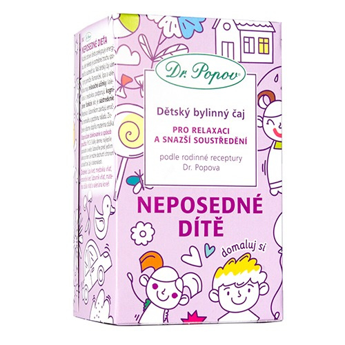 DR. POPOV Dětský bylinný čaj neposedné dítě 20 x 1.5 g