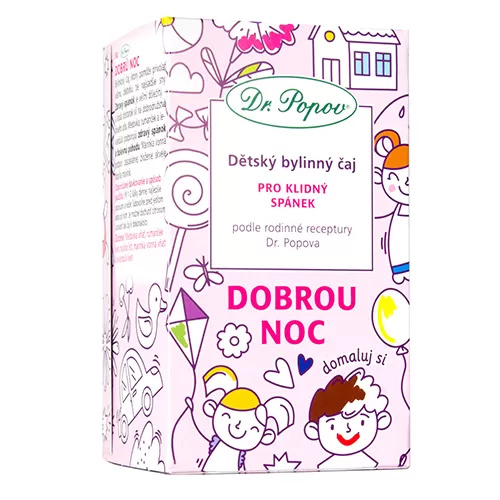 Dr. Popov Dětský bylinný čaj Dobrou noc 20x1,5 g