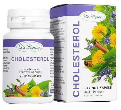 DR.POPOV Bylinné kapsle Cholesterol 60 kapslí