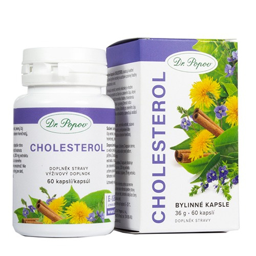 DR.POPOV Bylinné kapsle Cholesterol 60 kapslí