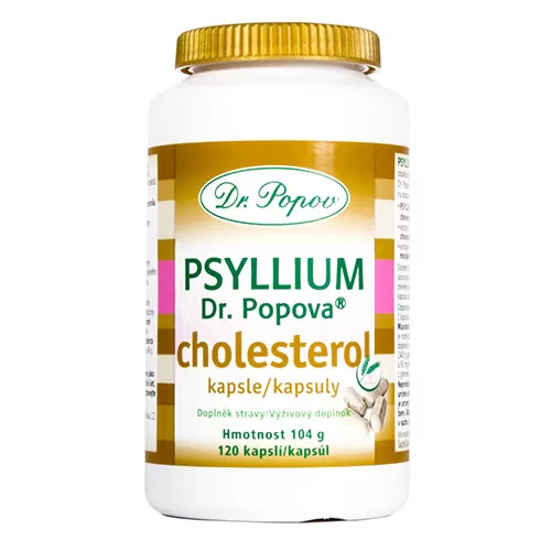 DR.POPOV Psyllium Cholesterol 120 kapslí