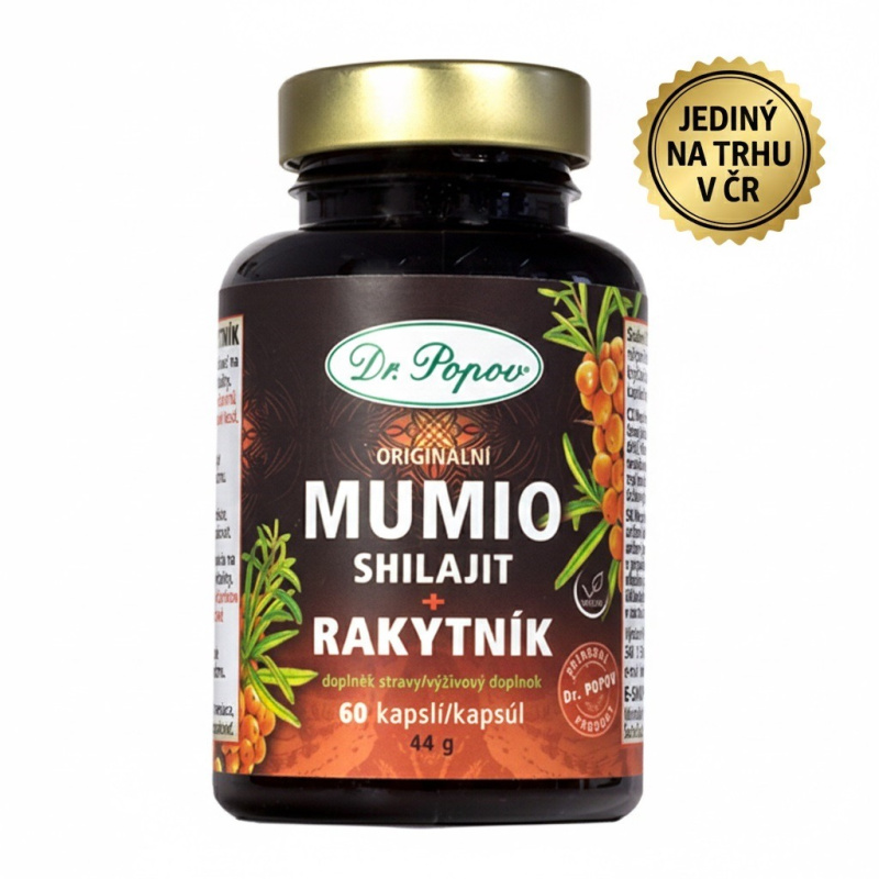 Dr. Popov MUMIO Shilajit + rakytník 60 kapslí