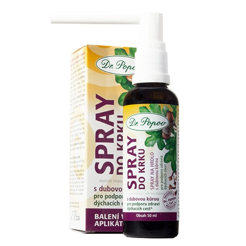 Dr. Popov Spray do krku s dubovou kůrou 50 ml