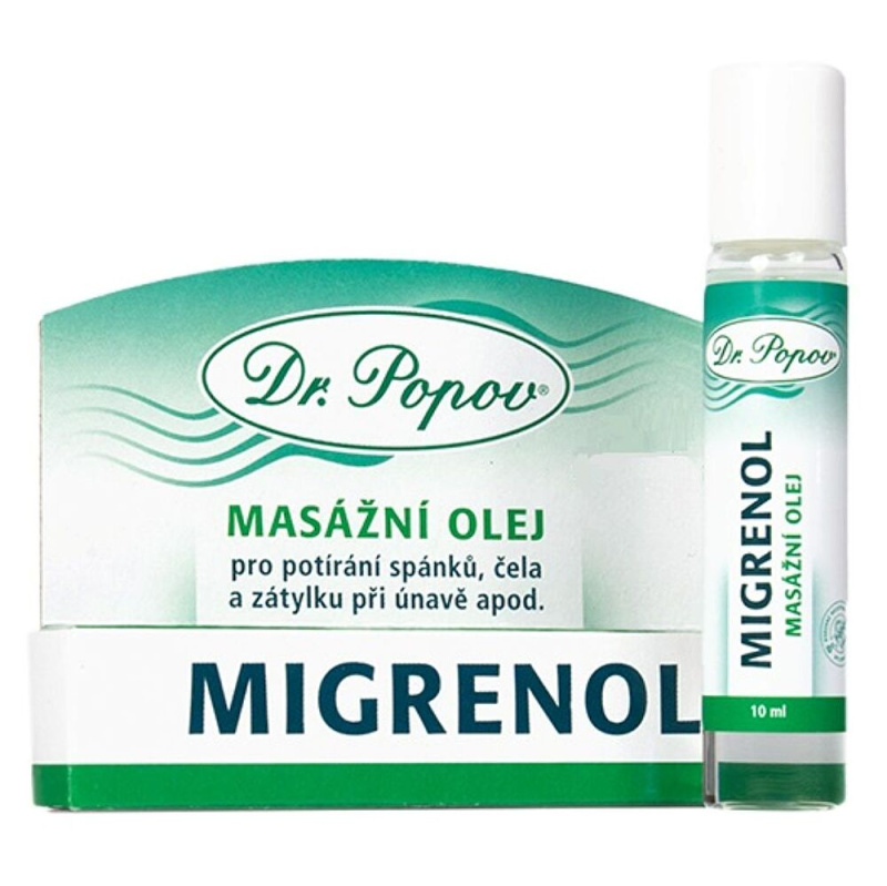 Dr.Popov Migrenol roll-on masážní olej 10ml