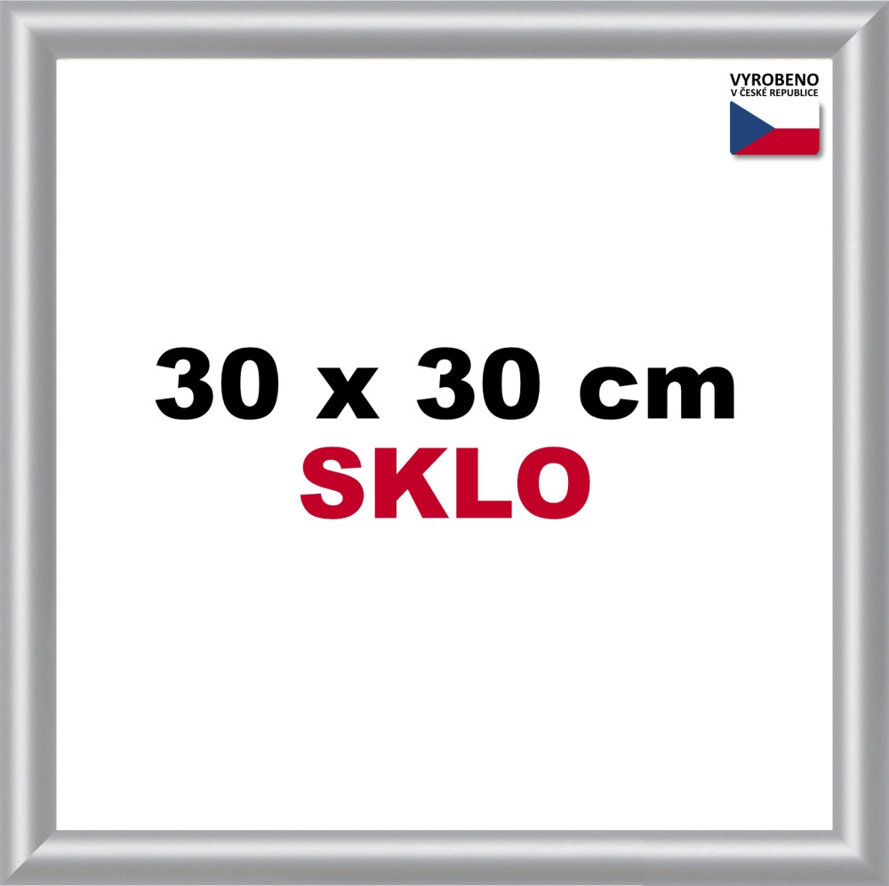 BFHM plastový rám 30 × 30 cm stříbrný