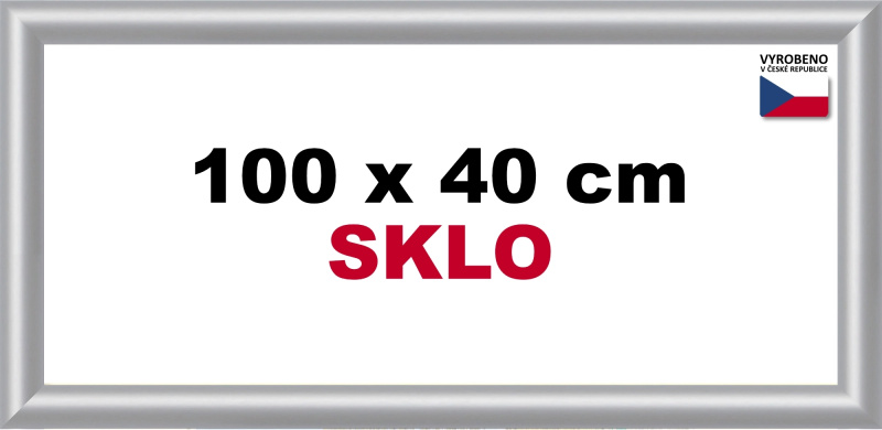 Plastový rám na puzzle 100x40 cm - stříbrný
