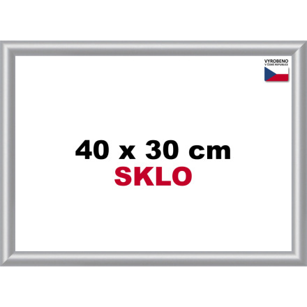 BFHM Plastový rám 40x30cm - stříbrný 123066