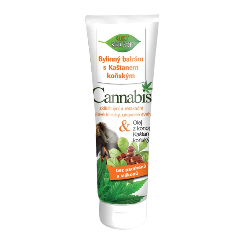 Bione Cosmetics Cannabis bylinný fluid na unavené svaly 300 ml