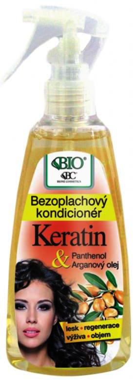 Bione Cosmetics Keratin + Arganový olej bezoplachový kondicionér ve spreji 260 ml