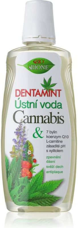 Bione Cosmetics Dentamint Cannabis ústní voda 500 ml