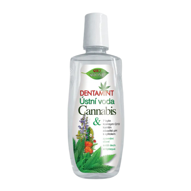 Bione Cosmetics Dentamint Cannabis ústní voda 500 ml
