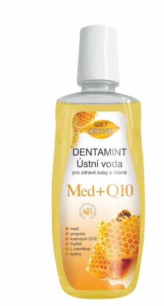 Bione Cosmetics Dentamint Med + Propolis ústní voda příchuť Honey + Propolis 500 ml
