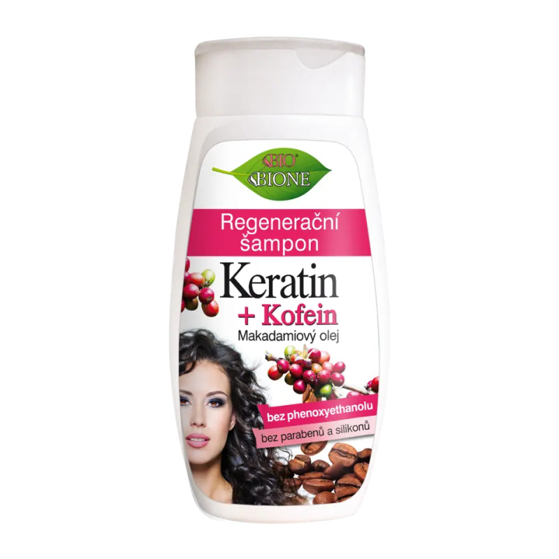BIO BIONE Keratin + Kofein Regenerační šampon 260 ml