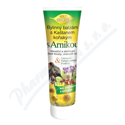 Bione Cosmetics Cannabis s Arnikou bylinný balzám s arnikou a kaštanem koňským 300 ml