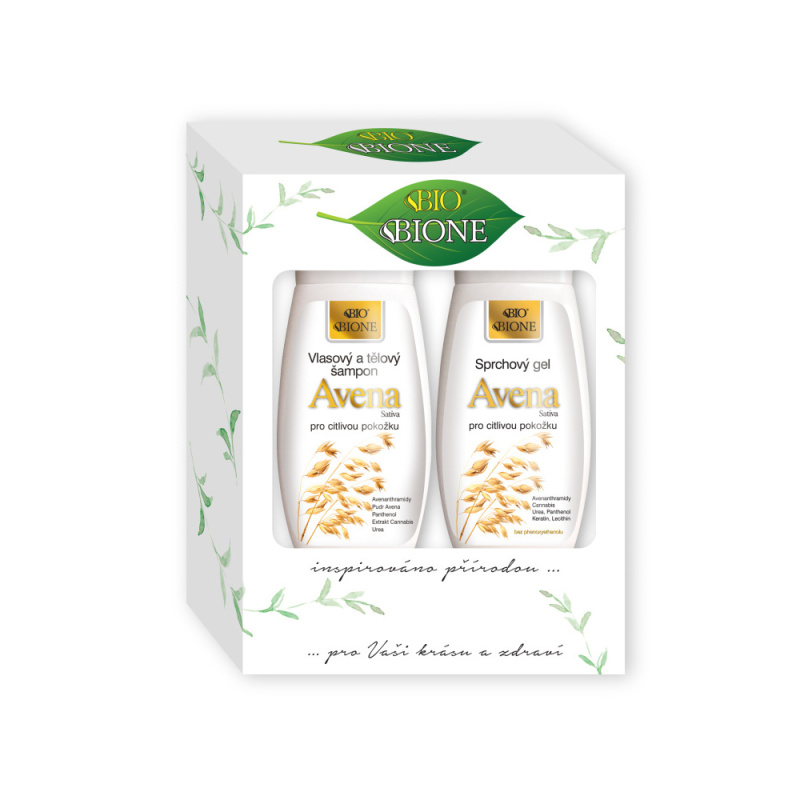 BIO BIONE Avena regenerační šampon + sprchový gel dárková kazeta 2 ks