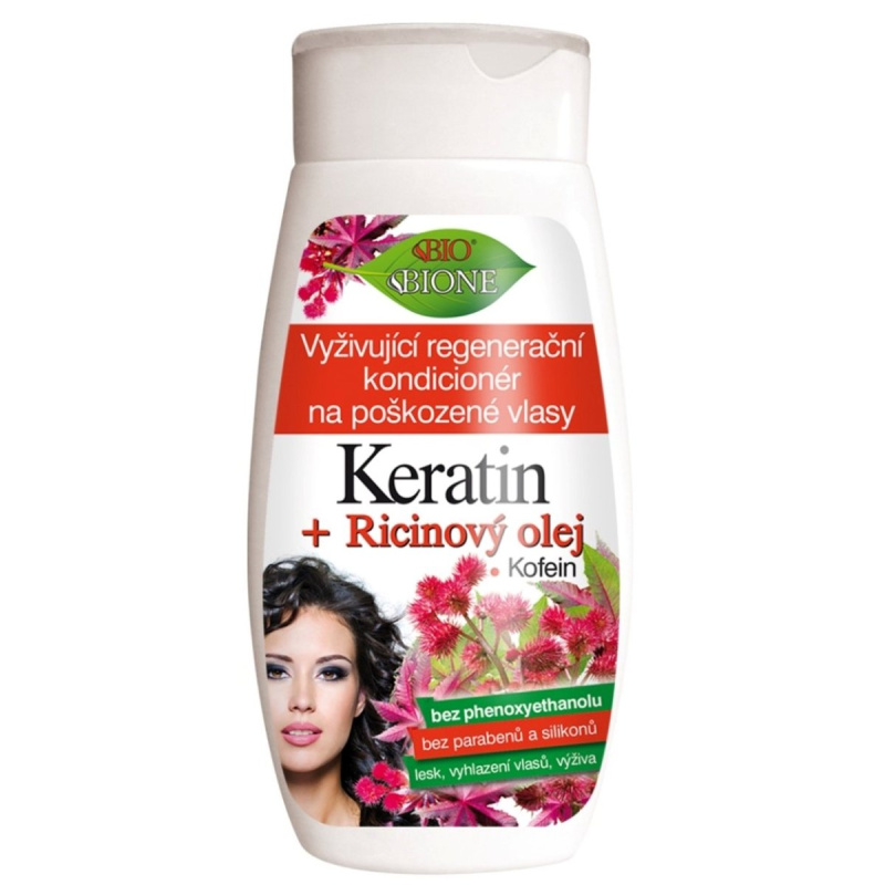 Bione Cosmetics BIO Regenerační kondicionér keratin a ricinový olej